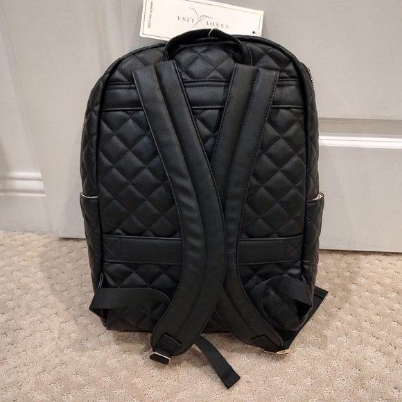 Sandy Lisa St. Tropez Quilted Backpack for Laptop 15.6\